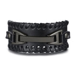 Men's Leather Viking Wristband Bracelet