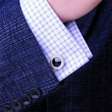 Men's Crystal Cufflinks Sea Rhinestone Top Wedding Cufflinks