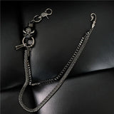 Men's Motorcycle KeyChain Jean Biker Wallet Belts Chain Skull Charm