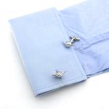 Men's Silver Star Movie Cuff Links Copper Material Cufflinks