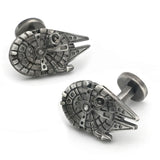 Vintage Gunblack Airship Cufflinks, Brass Film Cuff Links