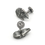 Vintage Gunblack Airship Cufflinks, Brass Film Cuff Links