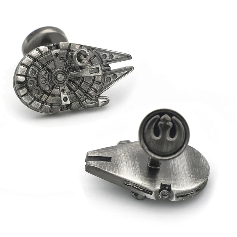 Vintage Gunblack Airship Cufflinks, Brass Film Cuff Links