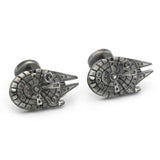 Vintage Gunblack Airship Cufflinks, Brass Film Cuff Links