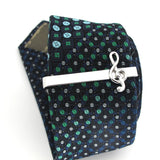 Men's Music Note Tie Clips in Copper and Silver