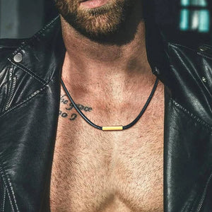 Men's Wax Rope Braided Leather Necklace, 21-30 Inch