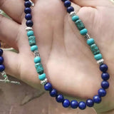 Lapis Lazuli & Larimar Men's Necklace