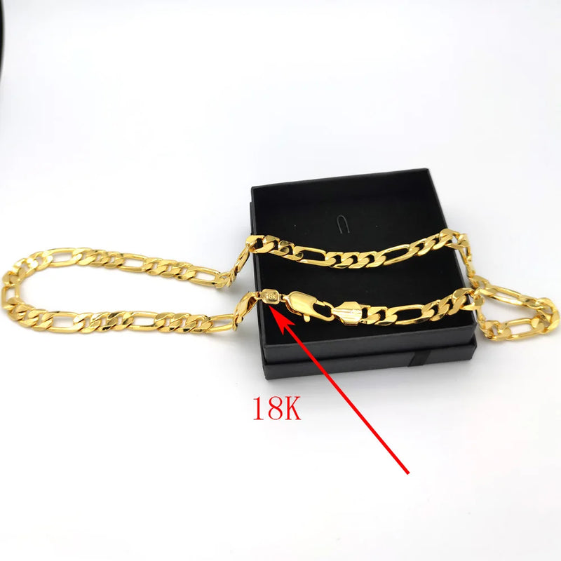 Men's Necklace 18k Stamp Italian Link Chain 10mm 24 inch