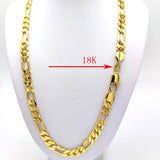 Men's Necklace 18k Stamp Italian Link Chain 10mm 24 inch