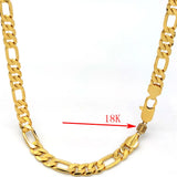Men's Necklace 18k Stamp Italian Link Chain 10mm 24 inch