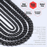 Mens Stainless Steel Cuban Link Chain 18-36"