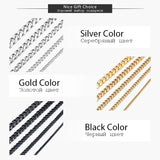 Mens Stainless Steel Cuban Link Chain 18-36"