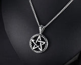 Men's Stainless Steel Pentagram Pendant Necklace