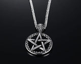 Men's Stainless Steel Pentagram Pendant Necklace