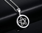 Men's Stainless Steel Pentagram Pendant Necklace