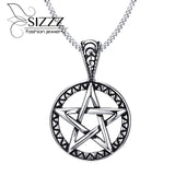 Men's Stainless Steel Pentagram Pendant Necklace