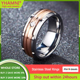 Men's Stainless Steel Couple Rings Wedding Anniversary Jewelry