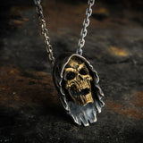 Men's Metal Punk Death Skull Pendant Necklace Retro Jewelry Gift