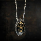Men's Metal Punk Death Skull Pendant Necklace Retro Jewelry Gift