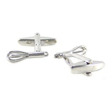 Novelty Silver Whisk Cuff Links Egg Beater Kitchen Tool Cuff Links