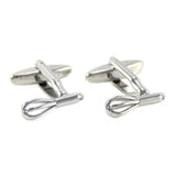 Novelty Silver Whisk Cuff Links Egg Beater Kitchen Tool Cuff Links