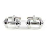 Men's Novelty Weightlifting Dumbbell Barbell Cuff Links