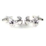 Men's Novelty Weightlifting Dumbbell Barbell Cuff Links