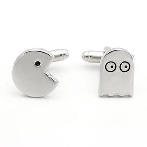 Men's Pacman Cuff Link Copper Silver