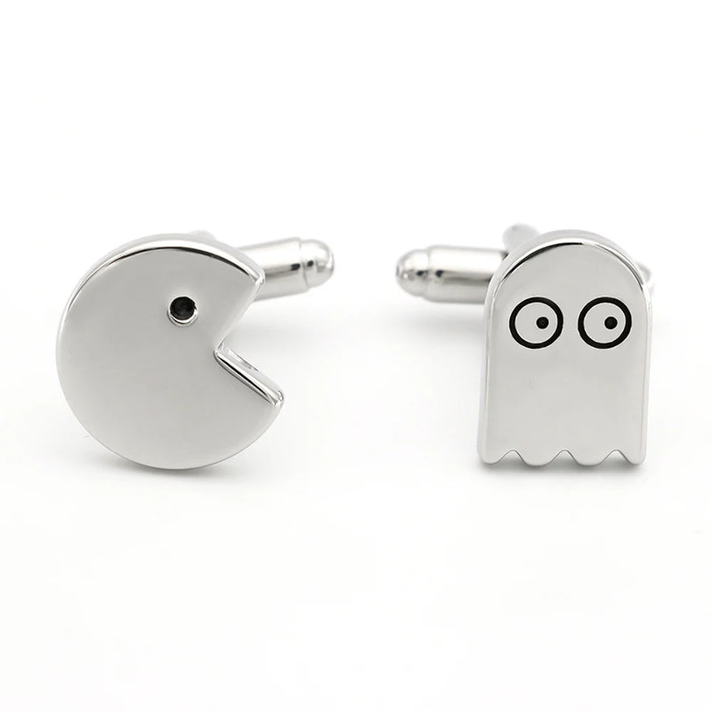 Men's Pacman Cuff Link Copper Silver