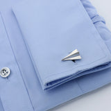 Paper Plane Cuff Links Copper Silver