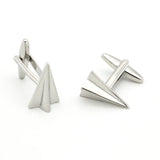 Paper Plane Cuff Links Copper Silver