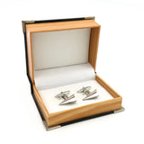 Paper Plane Cuff Links Copper Silver