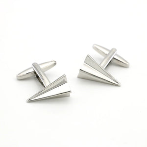 Paper Plane Cuff Links Copper Silver