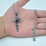 Men's Stainless Steel Pendant Necklace, Male Jewelry Accessory