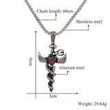 Men's Stainless Steel Pendant Necklace, Male Jewelry Accessory