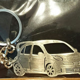 Car Shape Stainless Steel Keychain Men's Personality Accessories