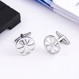 Men's Stainless Steel Floral Cufflinks