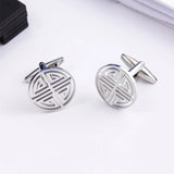 Men's Stainless Steel Floral Cufflinks