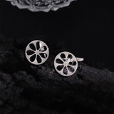 Men's Stainless Steel Floral Cufflinks