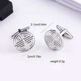 Men's Stainless Steel Floral Cufflinks