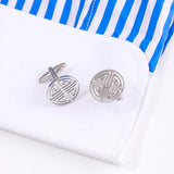 Men's Stainless Steel Floral Cufflinks