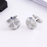Men's Stainless Steel Floral Cufflinks
