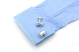 Men's Piggy Bank Cufflinks Novelty Pig Silver Brass Cuff Links