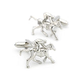 Men's Polo Players Cuff Links in Copper and Silver