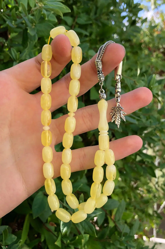 Men's Powder Amber Tasbih Rosary Muslim Islam Worship Accessory