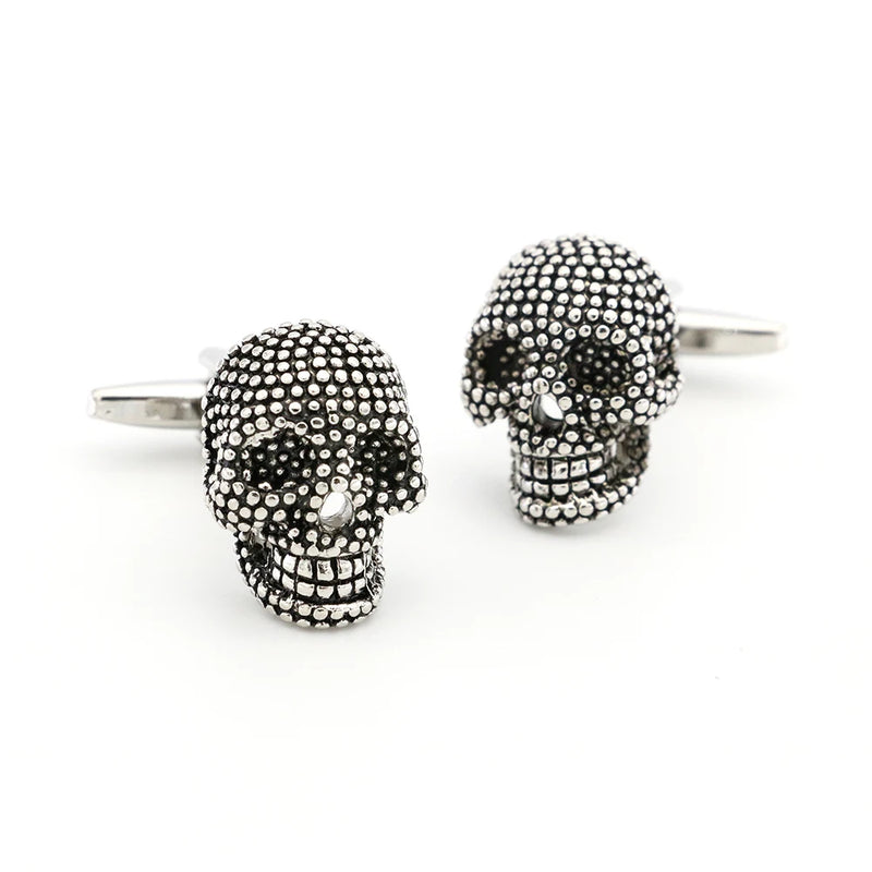 Men's Punisher Skull Cuff Links in Copper