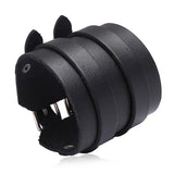 Men's Punk Leather Bracelet Double Wide