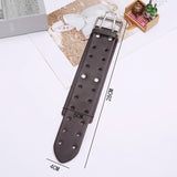 Men's Double Wide Leather Bracelet - Punk Style Jewelry