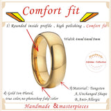 Men's Tungsten Carbide Wedding Band 6/8/10mm Large Size 15 Women's Jewelry