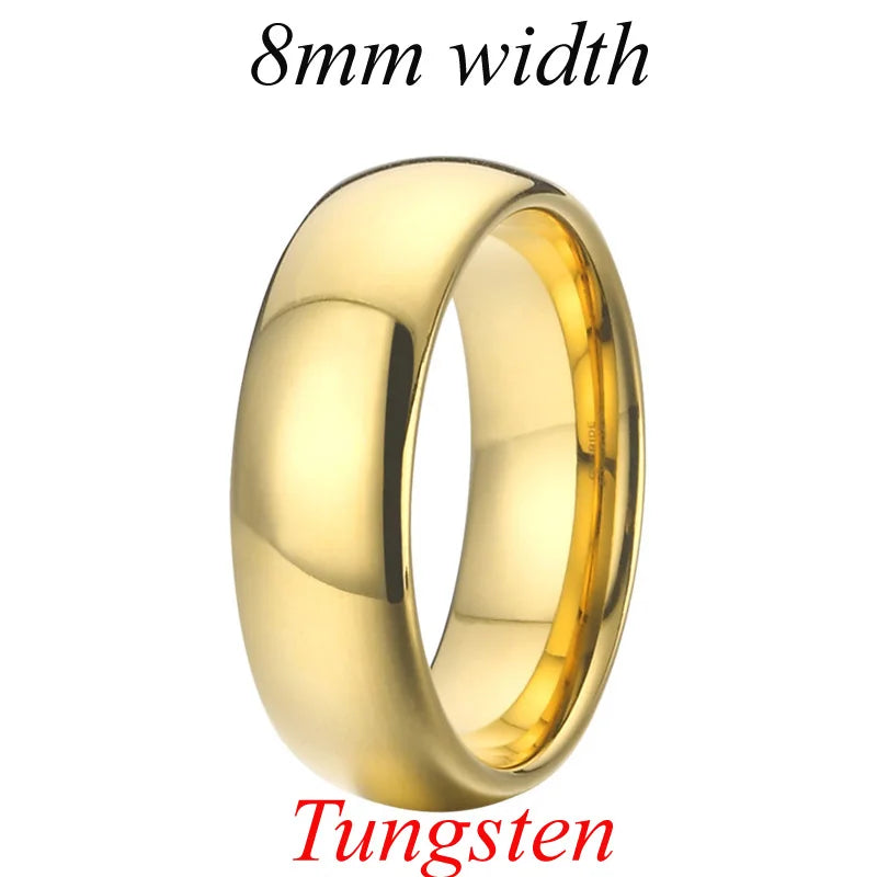 Men's Tungsten Carbide Wedding Band 6/8/10mm Large Size 15 Women's Jewelry